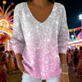 thumbnail image 2 of oqasdz Sweatshirt for Women Long Sleeve V Neck with Shoulder Drop Neckline Featuring Digital Print Design Versatile Casual Outdoor, 2 of 5