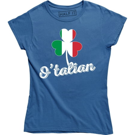 O Talian Italy Irish Shamrock Flag St Patrick s Day Women s T-Shirt