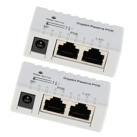 Milaget 2 Pcs Gigabit Passive PoE, 12-52V 2000mA Power Over Ethernet PoE pour