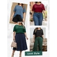 thumbnail image 5 of Gleelist Women's Plus Size Top Asymmetrical Knotted Neck T-Shirt Supersoft Essentials Tee Summer Short Sleeve Fashion Blouses(XL-5XL), 5 of 8