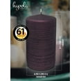thumbnail image 5 of Hyoola, 2.75 x 5 Unscented Purple Brushed Metallic Rustic Pillar Candles, Paraffin Wax with Cotton Wicks, 6-Pack, 5 of 8