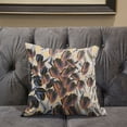thumbnail image 5 of Tulip Bouquet Indoor/Outdoor Pillow in Orange Green Yellow 18x18, 5 of 5