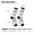 thumbnail image 2 of Cauagu Indigo Tie Dye Print Crew Socks for Women and Men,Adult Athletic Running Socks 1-Pair Sports Socks Work Gear Socks with Moisture Wicking, 2 of 6