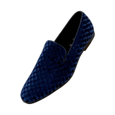 

Amali Mens Quilted Velvet Fishman Slip-on Driving Loafer