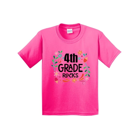 Inktastic 4th Grade Rocks Back to School Youth T-Shirt