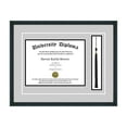 thumbnail image 3 of Single Diploma Frame with Tassel and Double Matting for 10" x 8" Tall Diploma with Black 3/4" Frame, 3 of 5