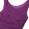 thumbnail image 3 of Miutii Women Contemporary Dance Costume Lyrical Dance Costume Illusion V-Neck Chiffon Flowy High-Low Purple S, 3 of 8