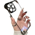 thumbnail image 6 of Compatible with iPhone Case,Luxury Electroplating Transparent Frameless Ultra Thin Clear [ Drop&Camera Lens Protection] Shockproof Cover Phone Case (Silver,iPhone 12), 6 of 6
