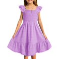 thumbnail image 2 of Girls Summer Dresses Smocked Sleeveless With Pockets, 2 of 4