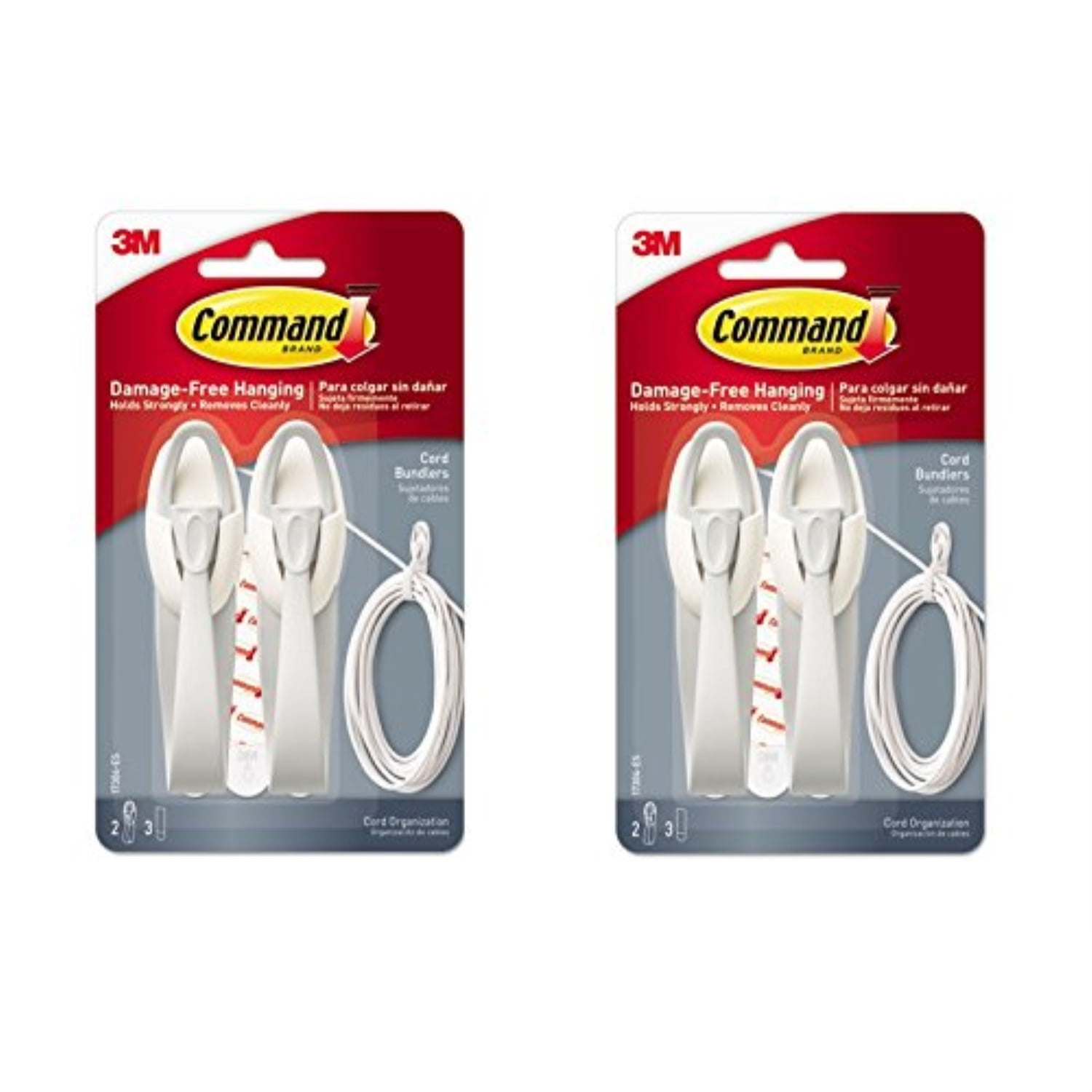 Command Cord Bundlers, Cord Organizer, 2Bundlers Per Pack, Sold As 2