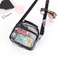 thumbnail image 1 of Bolso transparente de PVC para mujer, impermeable, transparente, para vacaciones (negro), 1 of 9
