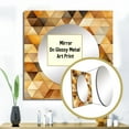 thumbnail image 3 of Designart "Rustic Triangular Patterns In Beige And Brown" 0 Square Mirror For Wall Decor - Large Beige Square Mirror Printed Wall Decor - Modern Square Living Room Mirror, 3 of 5