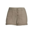 thumbnail image 5 of Alivia Ford Women's Plus Size Mid Rise Double Cuff Twill Shorts, 5 of 5