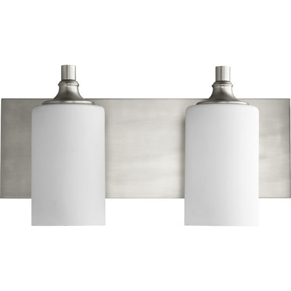 Quorum Lighting Celeste Glass 2-Light Satin Nickel Wall Sconce