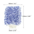 thumbnail image 2 of Uxcell Blend Washable Scratch Free Dusting Gloves Microfiber Wash Mitt, Blue White 3 Pack, 2 of 5
