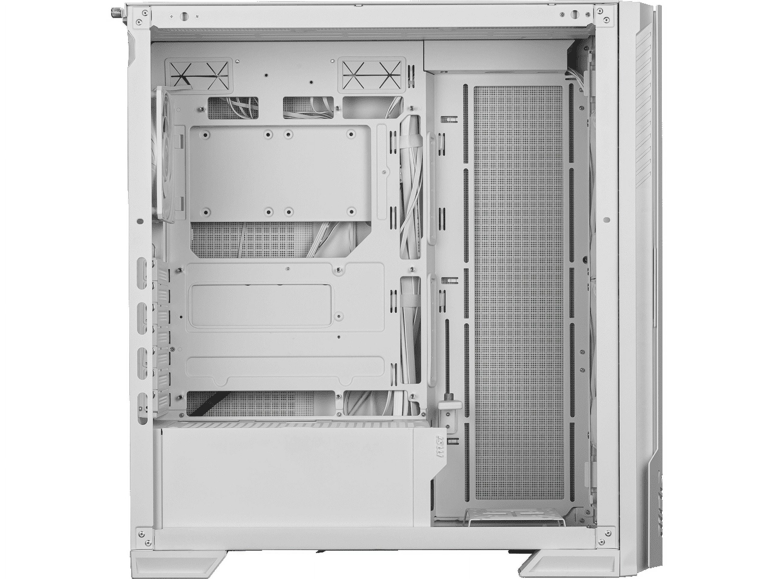 MSI MPG VELOX 300R AIRFLOW PZ WHITE PROJECT ZERO ARGB Mid-Tower Back-connect ATX PC Case - 3X Pre-installed Fans, High Airflow, 5X Removable Dust Filter, White