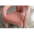 thumbnail image 7 of Chairs set of 2 ，Designed Fabric Upholstered Accent Chair，Comfy Velvet  Triangle Chair， Barrel Side Chairs，Kitchen Armchair for Living Room，Pink, 7 of 7