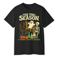 thumbnail image 3 of Tis the Season to Dismantle Systems of Oppression T-Shirt – Skeleton & Black Cat Halloween Social Justice Tee, 3 of 5
