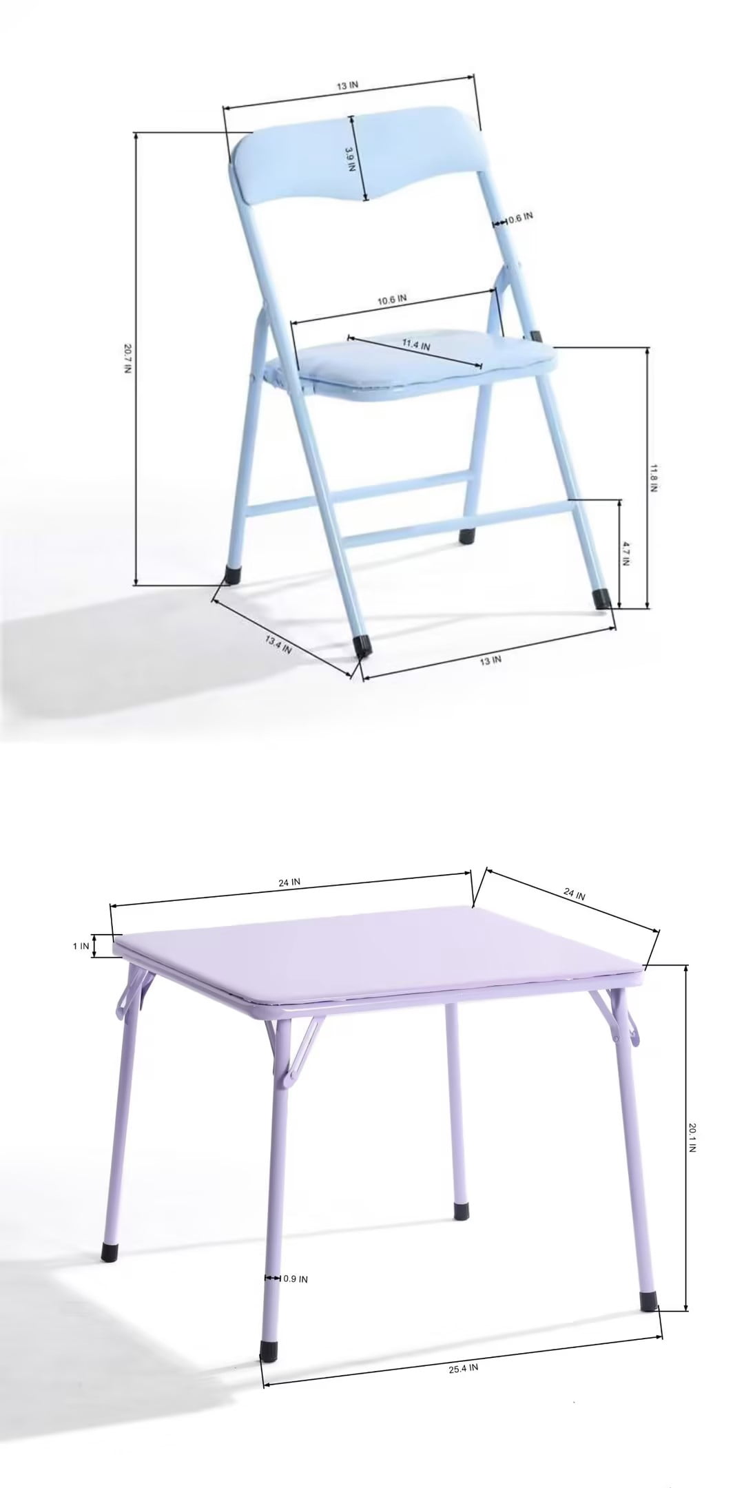Homy Casa Kids Game Card Table and Chair Set, 3-Piece Toddler Furniture for Playroom & Preschool