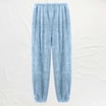 thumbnail image 2 of LEKODE Womens Fashion Fuzzy Pajama Pants Casual Winter Drawstring Fleece Pajama Bottoms with Pockets Blue L, 2 of 3