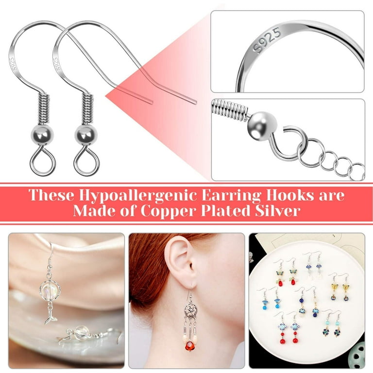 Hypoallergenic Earring Making Kit, Modacraft 2000Pcs Earring Making  Supplies Kit with Earring Hooks, Earring Findings, Earring Posts, Earring  Backs