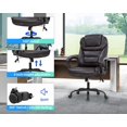 thumbnail image 3 of BestOffice Big and Tall Office Chair, Lumbar Support, Rolling Swivel for Men, Women(Brown), 3 of 6