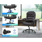 BestOffice Big and Tall Office Chair, Lumbar Support, Rolling Swivel for Men, Women(Brown)