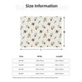 thumbnail image 5 of Yiaed Bees And Flowers Print Blanket Throw Blanket Soft Cozy Flannel Blanket for Home Bed Sofa Couch Chair-60"x50", 5 of 6