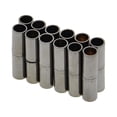 thumbnail image 1 of AMLESO 12 Sets Leather Kumihimo Clasp Jewelry Making Findings Black 17x5mm, 1 of 8