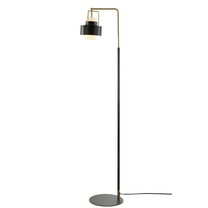 Safavieh Brendon Modern Angled 59.5 in. H Floor Lamp, Black/Brass Gold