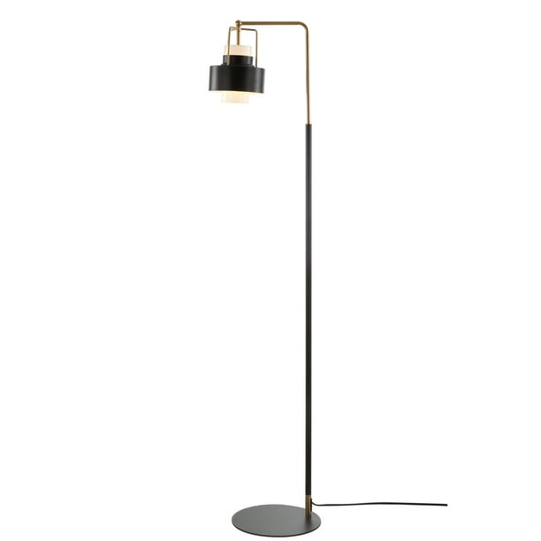 Safavieh Brendon Modern Angled 59 5 In H Floor Lamp Black Brass Gold Com Floor Lamp Black Brass Gold, Modern Black Floor Lamp Uk
