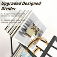 thumbnail image 3 of 2-Tier Vinyl Record Storage Holder with Dividers, 200 LPs Shelf Organizer, Matte Black, 3 of 6