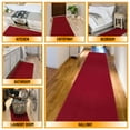 thumbnail image 4 of Sweet Home Stores Machine Washable Non-Slip Rubberback Solid 3x10 Runner Rug, 2'7" x 9'10", Red, 4 of 14