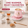 thumbnail image 6 of TTDEKGH Coffee Mug Warmer Set, 131°f Constant Temperature Heated Cup with Lid, Spoon and Electric Warming Plate, 13.5 Fl Oz Beverage Warmer Gift Set for Coffee, Tea and Milk, 6 of 7