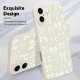 thumbnail image 3 of Funda de silicona MZELQ para iPhone 16 con forma de lazo, color blanco, 3 of 6