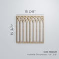 thumbnail image 2 of Ekena Millwork 15 3/8"W x 15 3/8"H x 3/8"T Medium Cedar Park Decorative Fretwork Wood Wall Panels, Cherry, 2 of 6