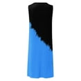 thumbnail image 4 of IROINNID Fit&Flare Dress For Women Sleeveless Round Neckline Casual Color-Blocking d Dress Strapless Contrast Color Dress, 4 of 5