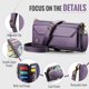 thumbnail image 5 of Funda de cuero Compatible con Samsung Galaxy S25 FE, [Bloqueo RFID] Cartera Multifuncional, Bolso, Funda de cuero con Ranuras para Tarjetas, Pata de Cabra, Bandolera Cruzada para Mujer, Hombre, 5 of 8