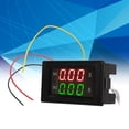 thumbnail image 4 of Current Voltage Meter, Dual Digital Display Green Red LED Ammeter Voltmeter 300V  for Vehicles, 4 of 7