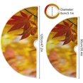 thumbnail image 3 of FMSHPON Maple Leaves Xmas Christmas Tree Skirt Stand Mat for Holiday Party Decoration Indoor Outdoor 48 inches, 3 of 6