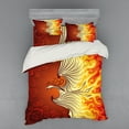 thumbnail image 2 of Ambesonne Orange Bedding Set 3 Pcs, Phoenix Bird in Warm Tones, Twin, Orange and Yellow, 2 of 3