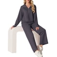 thumbnail image 4 of Cueply 2 Piece Sets for Women Outfits Sweatsuits Long Sleeve Sweatshirts Sweatpant Lounge Set with Pockets, 4 of 8