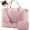 Pink, variant on Travel Weekender Bags for Women,Carry on Duffle Bag with Shoe Compartment,Overnight Personal Item Bags,Hospital Bag
