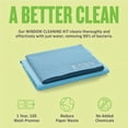 thumbnail image 2 of E-Cloth 2-Pack Window Cleaning Cloth - Streak-Free Glass & Mirror Cleaning Kit with Just Water, Glass Cleaning Cloth, Microfiber Towel Kit for Windows, Car Windshield, Mirrors - Alaskan Blue, 2 of 8