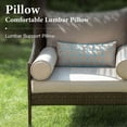 thumbnail image 6 of Summit Living Outdoor Patio Lounge Egg Chair, Wicker Chair with Cushions, 35.8" Oversize single sofa, Brown & Beige, 6 of 13