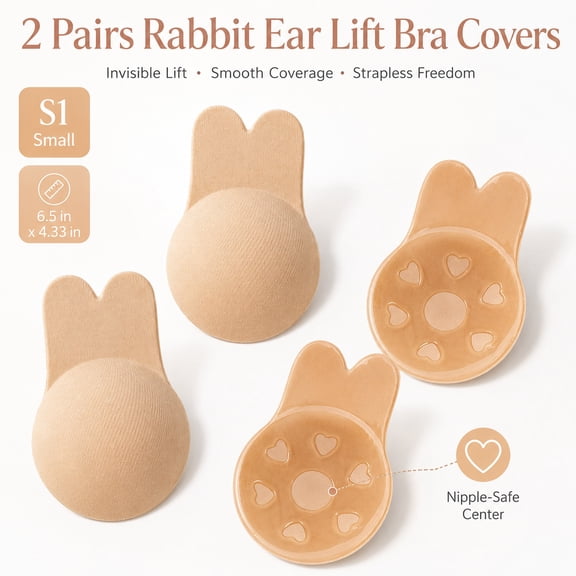 Adhesive Bra Sticky Bra 2 Pair Push Up Sticky Boobs for Women Invisible Silicone Bras for Backless Strapless Dress
