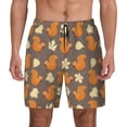thumbnail image 3 of Uemuo Squirrel And Maple Leaves Pattern Mens Swim Trunks Quick Dry Board Shorts with Mesh Lining, Stretch Beach Shorts Quick Dry No-Chafing Board Shorts-3X-Large, 3 of 9