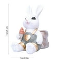 thumbnail image 3 of Hometravel Easter Style Backpack Cute Home Decor, Desktop Resin Rabbit Craft Figurine, Holiday Spring Shelf Sitter Ornament for Table, 3 of 6