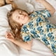 thumbnail image 5 of Balery Vintage Blue Flowers Conjunto de Pijama Infantil de Manga Corta con Estampado – Ropa de Dormir de Algodón Suave-Small, 5 of 6
