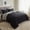 Black, variant on Joyfy King Size Comforter Set with Sheets Light Grey, 7 Pieces King Bedding Set with 1 Down Alternative Comforter, 1 Flat Sheet, 1 Fitted Sheet, 2 Pillowcases and 2 Pillow Shams, Bed in a Bag